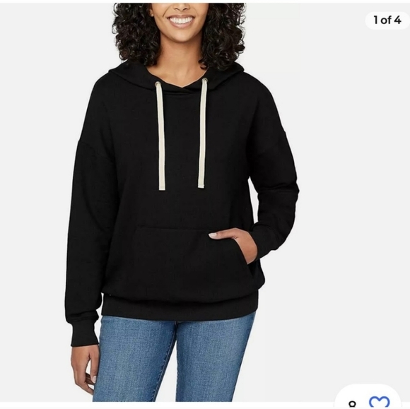 NWT Buffalo Super Soft Stretch Fleece Hoodie With Kangaroo Pocket Black XXL - Picture 1 of 5